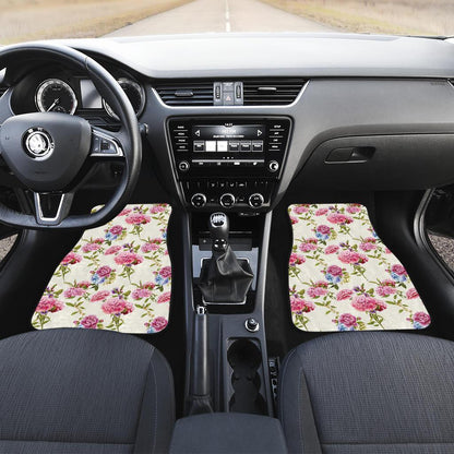 Carnations Pattern Print Design CN02 Car Floor Mats-JorJune