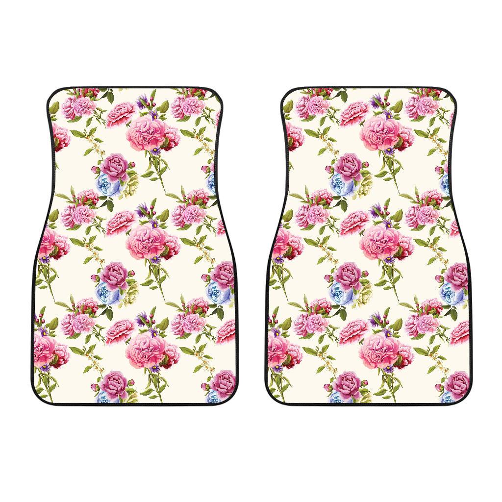 Carnations Pattern Print Design CN02 Car Floor Mats-JorJune