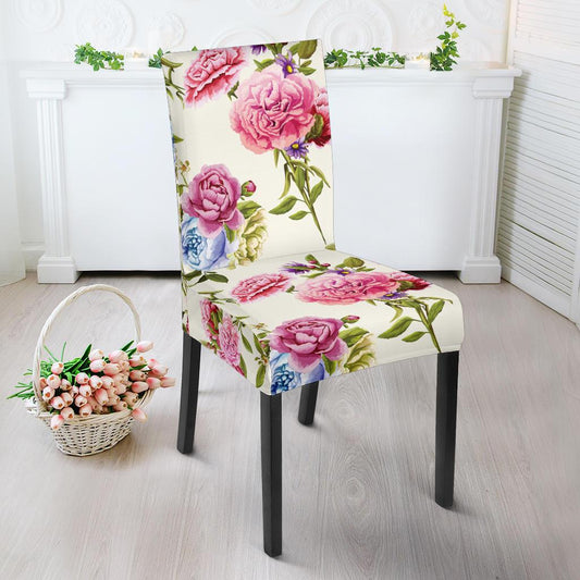 Carnations Pattern Print Design CN02 Dining Chair Slipcover-JORJUNE.COM