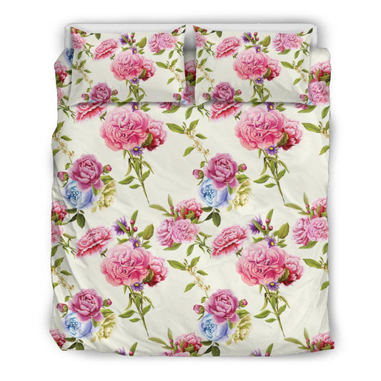 Carnations Pattern Print Design CN02 Duvet Cover Bedding Set-JORJUNE.COM