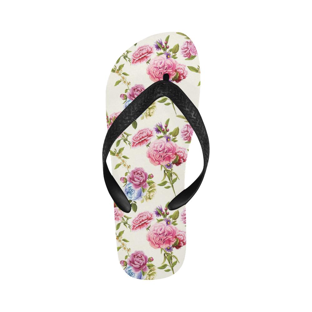 Carnations Pattern Print Design CN02 Flip Flops-JorJune