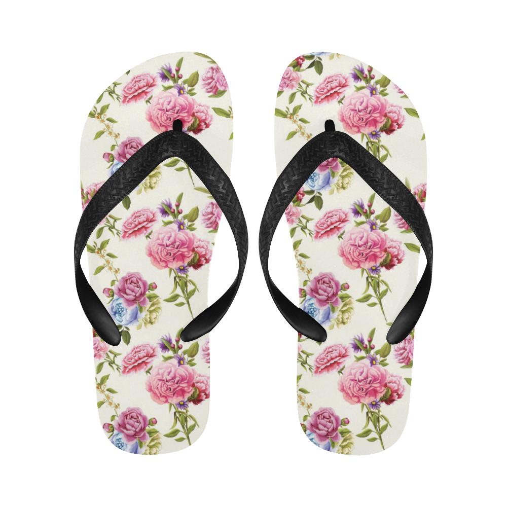 Carnations Pattern Print Design CN02 Flip Flops-JorJune