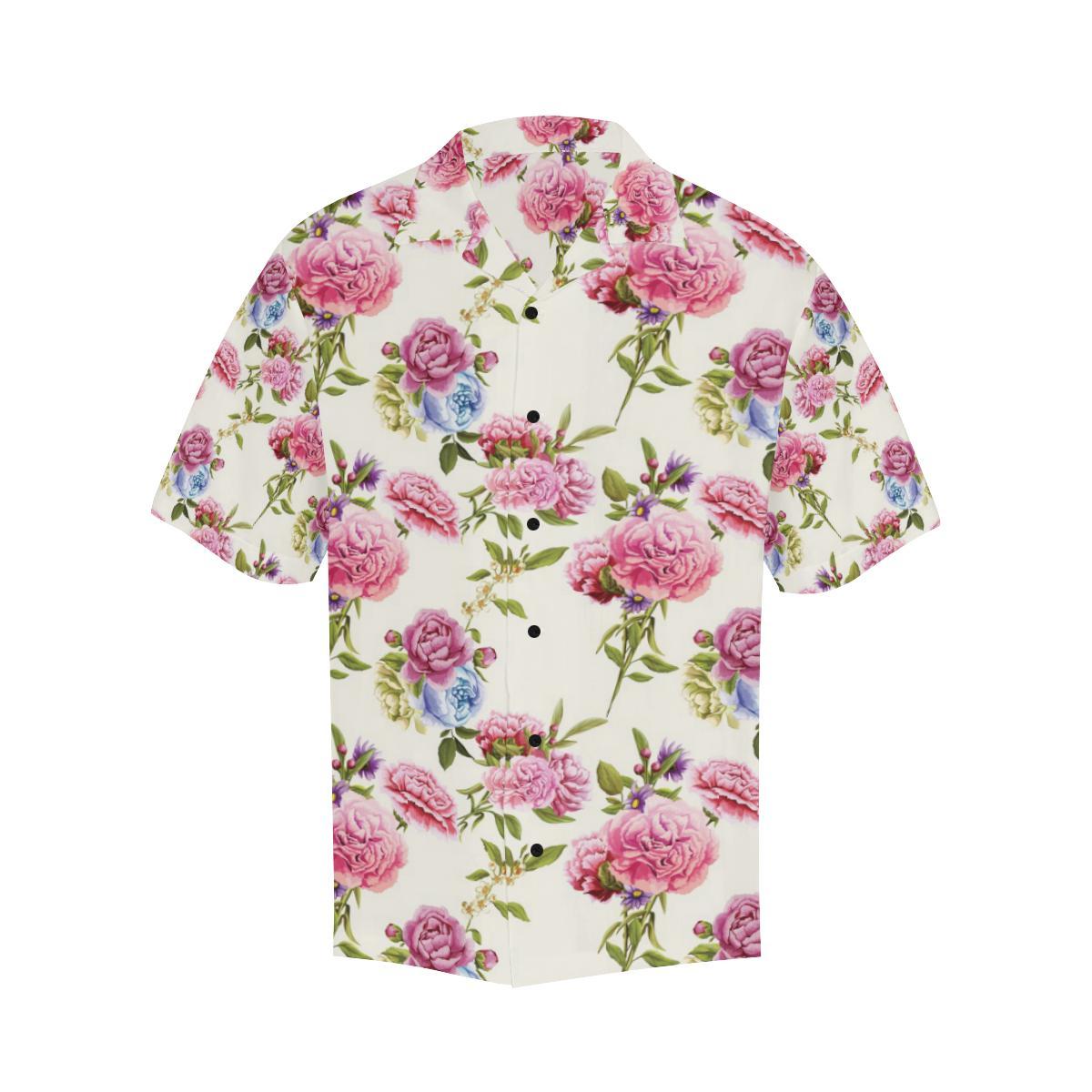 Carnations Pattern Print Design CN02 Men Hawaiian Shirt-JorJune