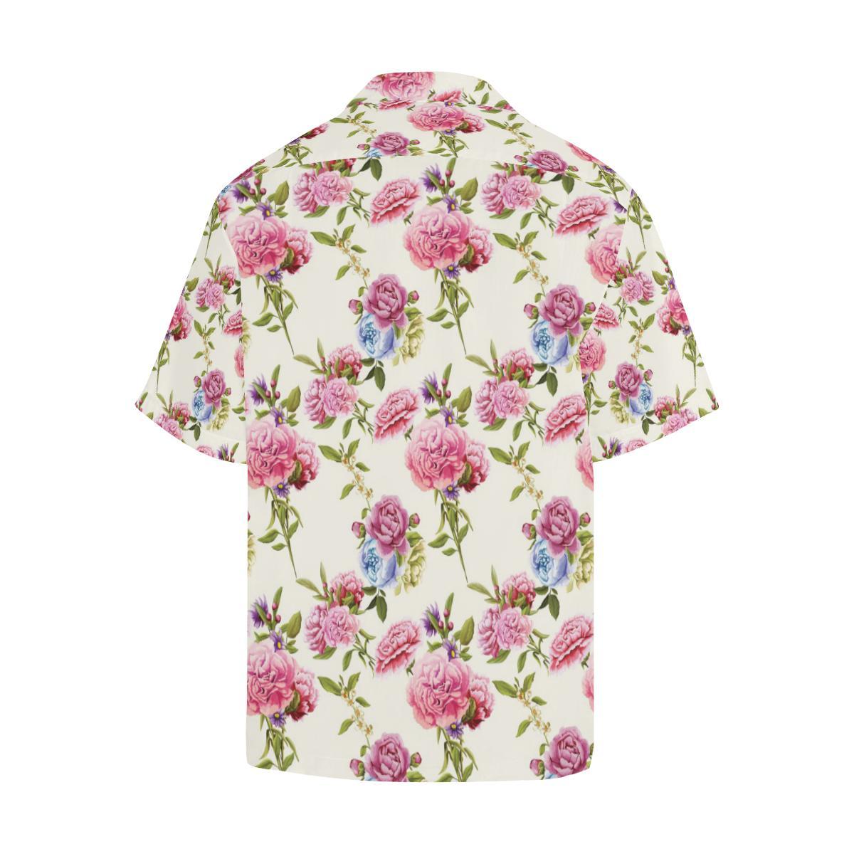 Carnations Pattern Print Design CN02 Men Hawaiian Shirt-JorJune