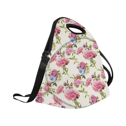 Carnations Pattern Print Design CN02 Neoprene Lunch Bag-JorJune