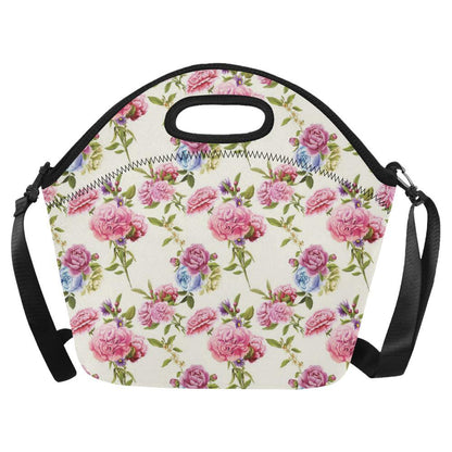 Carnations Pattern Print Design CN02 Neoprene Lunch Bag-JorJune