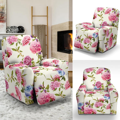 Carnations Pattern Print Design CN02 Recliner Slipcover-JORJUNE.COM