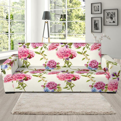 Carnations Pattern Print Design CN02 Sofa Slipcover-JORJUNE.COM
