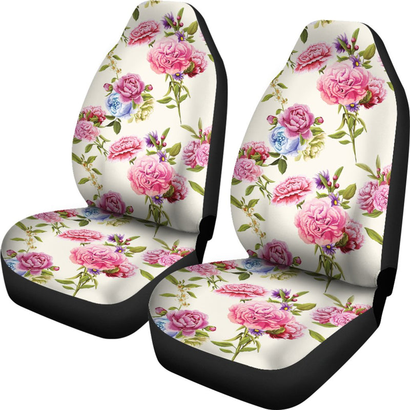 Carnations Pattern Print Design CN02 Universal Fit Car Seat Covers