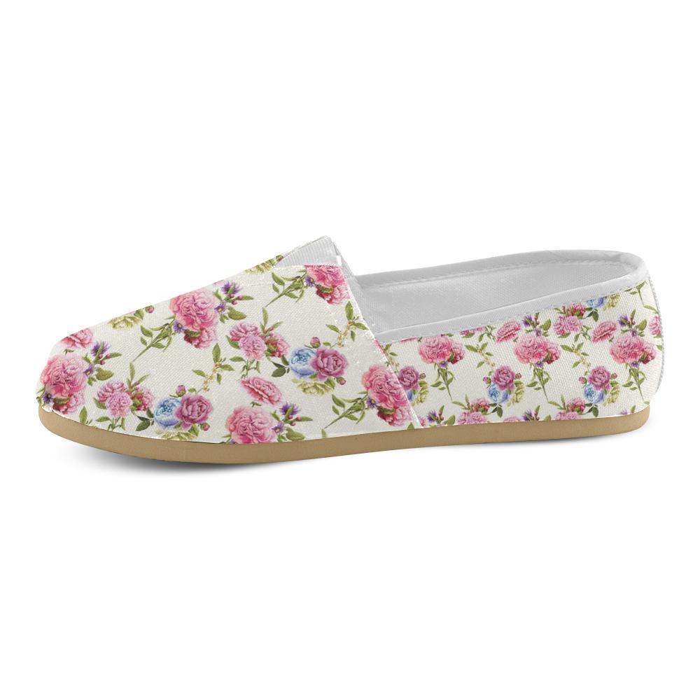 Carnations Pattern Print Design CN02 Women Casual Shoes-JorJune.com