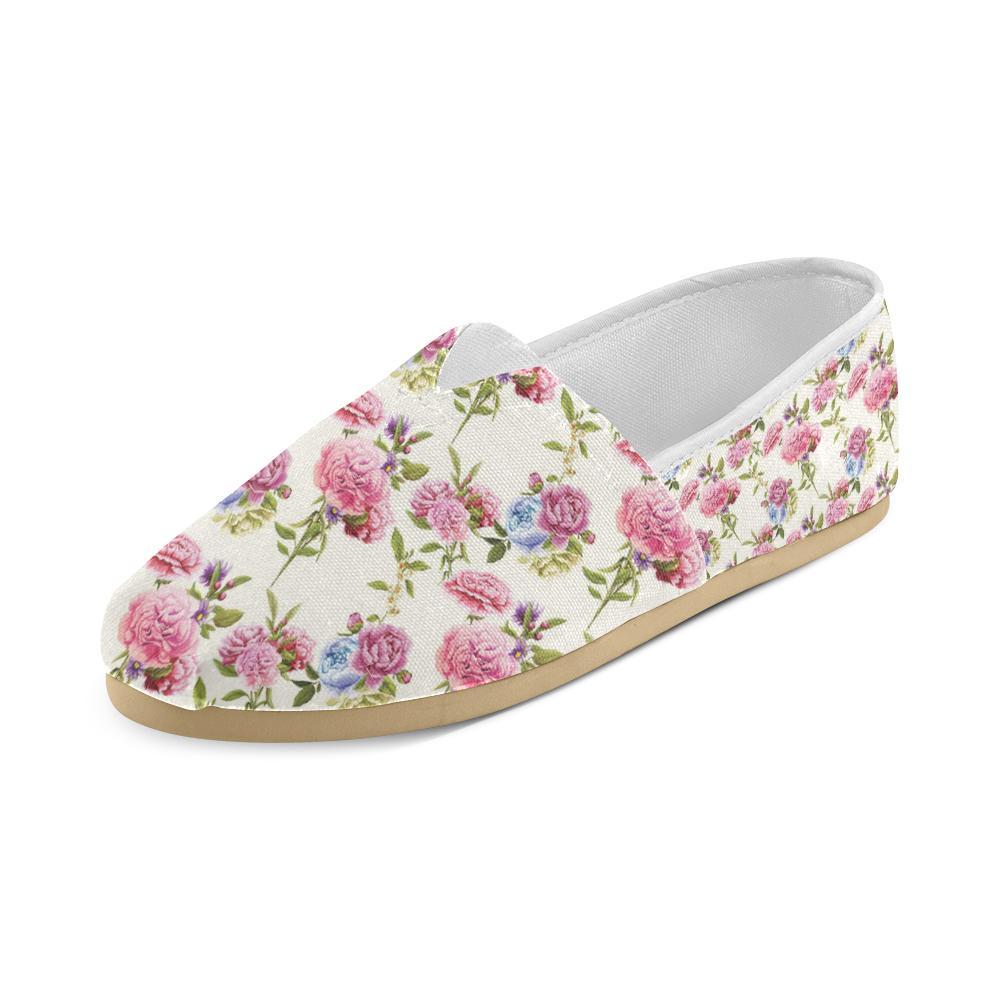 Carnations Pattern Print Design CN02 Women Casual Shoes-JorJune.com
