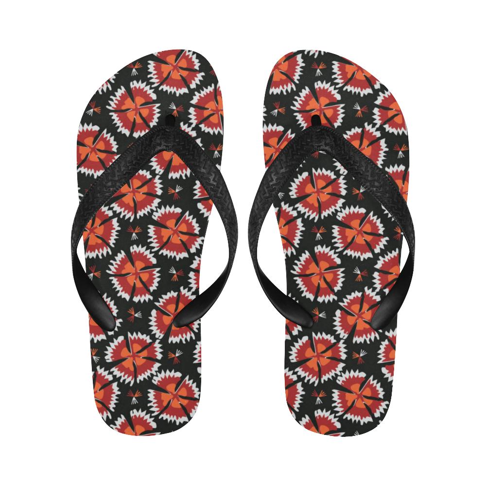Carnations Pattern Print Design CN03 Flip Flops-JorJune