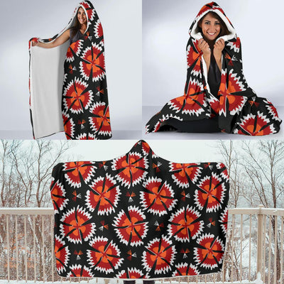 Carnations Pattern Print Design CN03 Hooded Blanket-JORJUNE.COM