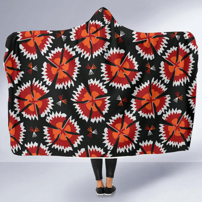 Carnations Pattern Print Design CN03 Hooded Blanket-JORJUNE.COM