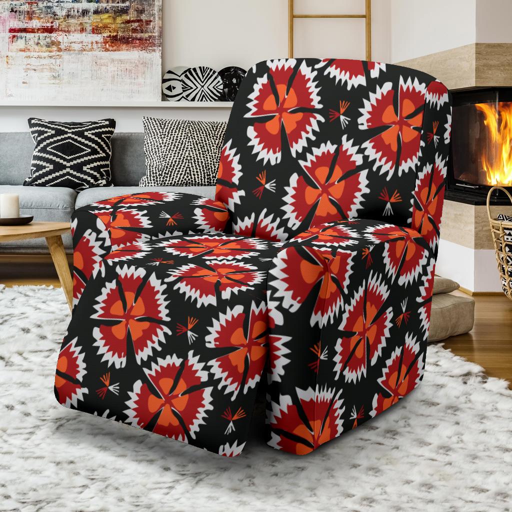 Carnations Pattern Print Design CN03 Recliner Slipcover-JORJUNE.COM