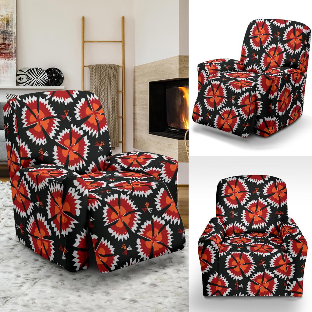 Carnations Pattern Print Design CN03 Recliner Slipcover-JORJUNE.COM
