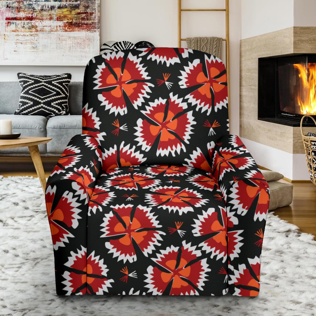Carnations Pattern Print Design CN03 Recliner Slipcover-JORJUNE.COM
