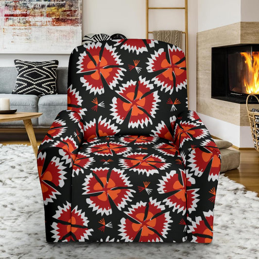 Carnations Pattern Print Design CN03 Recliner Slipcover-JORJUNE.COM