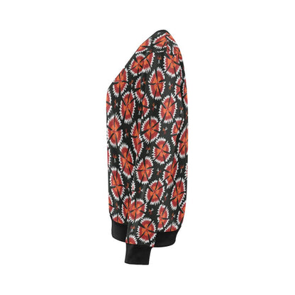 Carnations Pattern Print Design CN03 Women Long Sleeve Sweatshirt-JorJune