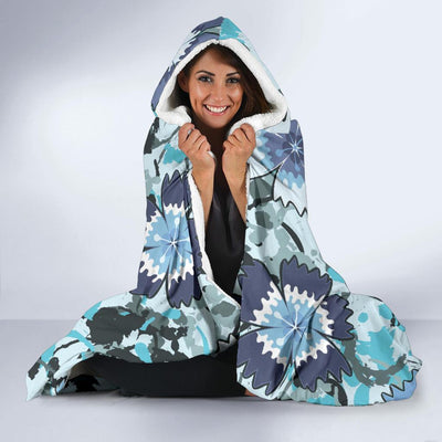 Carnations Pattern Print Design CN04 Hooded Blanket-JORJUNE.COM