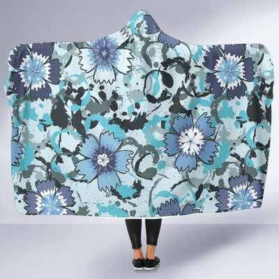 Carnations Pattern Print Design CN04 Hooded Blanket-JORJUNE.COM