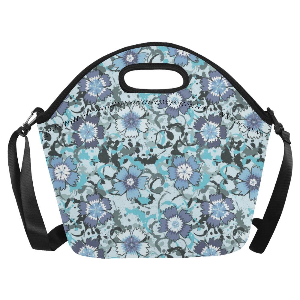 Carnations Pattern Print Design CN04 Neoprene Lunch Bag-JorJune