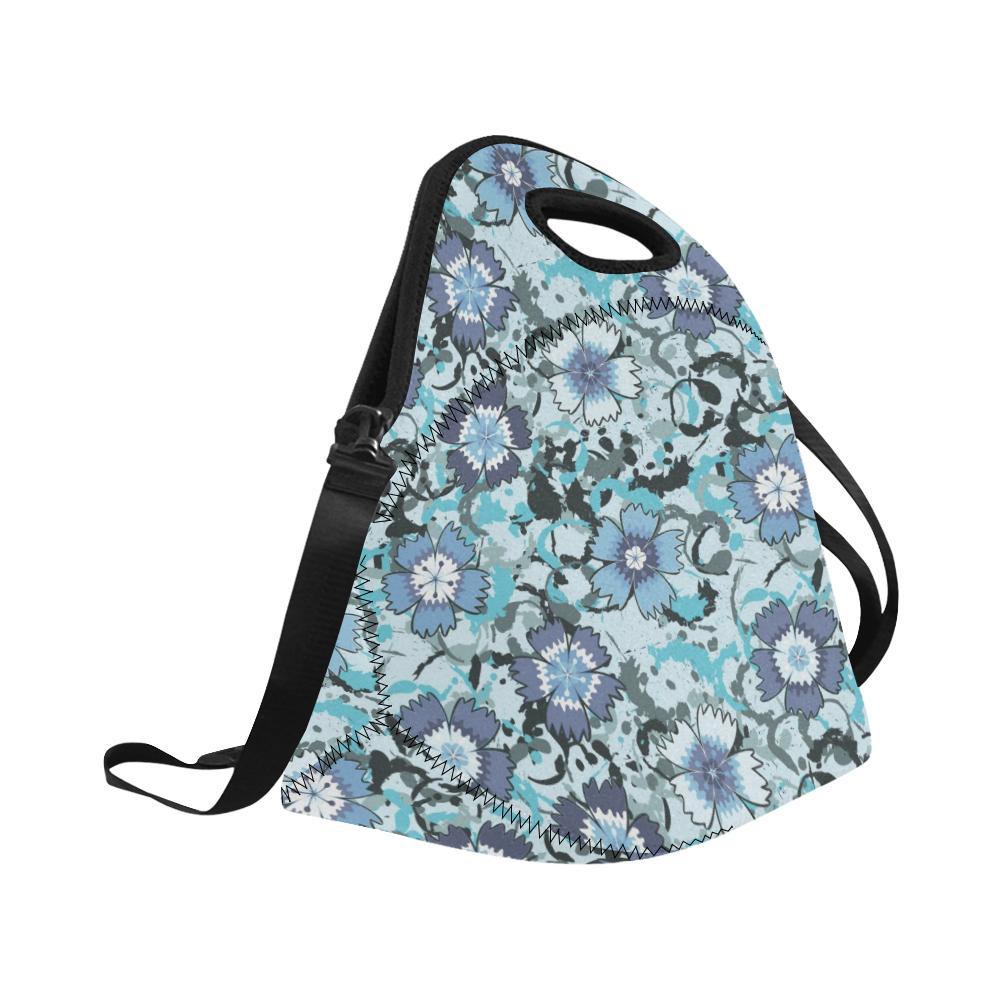 Carnations Pattern Print Design CN04 Neoprene Lunch Bag-JorJune