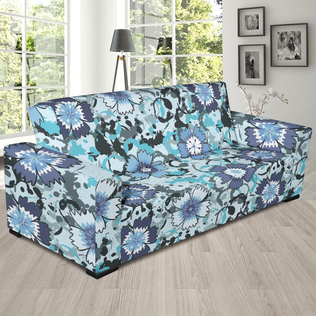 Carnations Pattern Print Design CN04 Sofa Slipcover-JORJUNE.COM