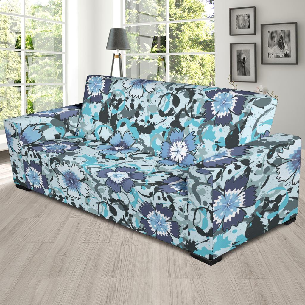 Carnations Pattern Print Design CN04 Sofa Slipcover-JORJUNE.COM