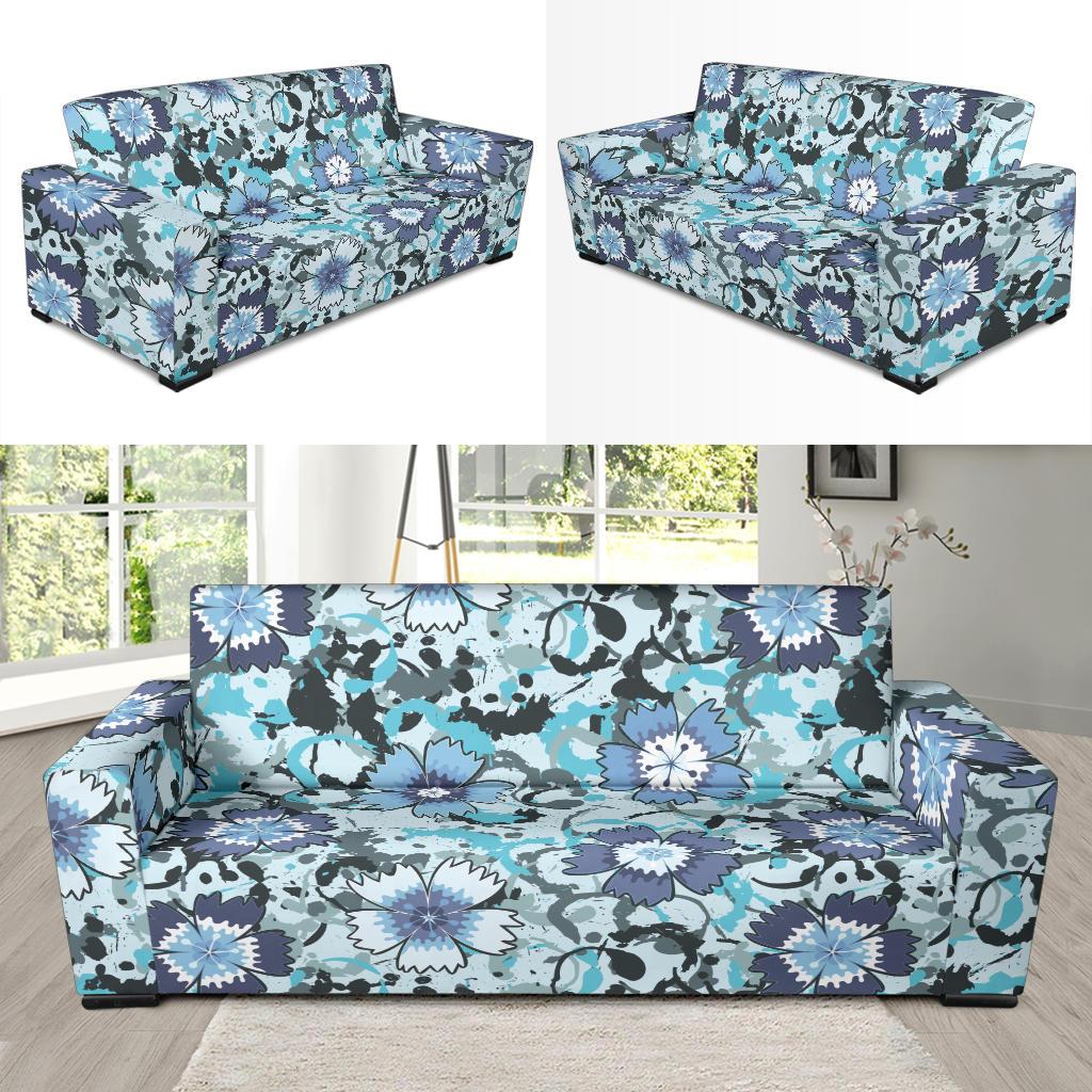Carnations Pattern Print Design CN04 Sofa Slipcover-JORJUNE.COM