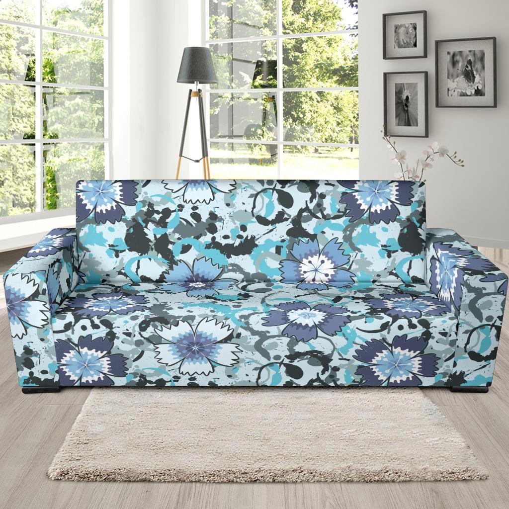 Carnations Pattern Print Design CN04 Sofa Slipcover-JORJUNE.COM
