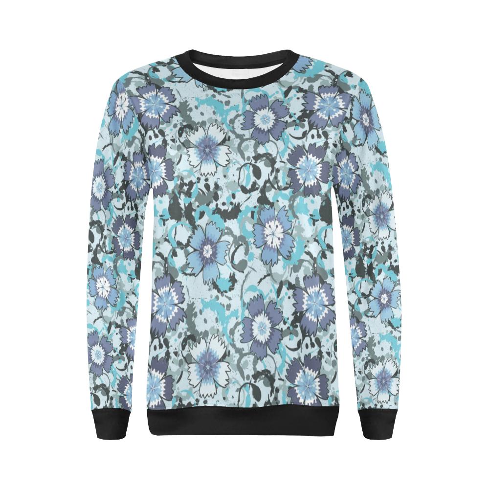 Carnations Pattern Print Design CN04 Women Long Sleeve Sweatshirt-JorJune