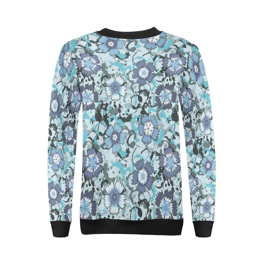 Carnations Pattern Print Design CN04 Women Long Sleeve Sweatshirt-JorJune