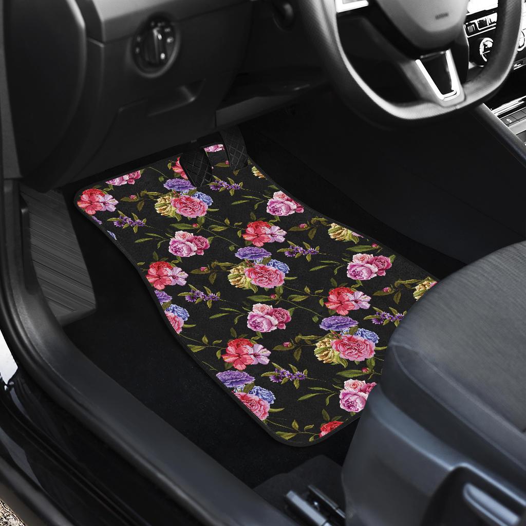 Carnations Pattern Print Design CN05 Car Floor Mats-JorJune