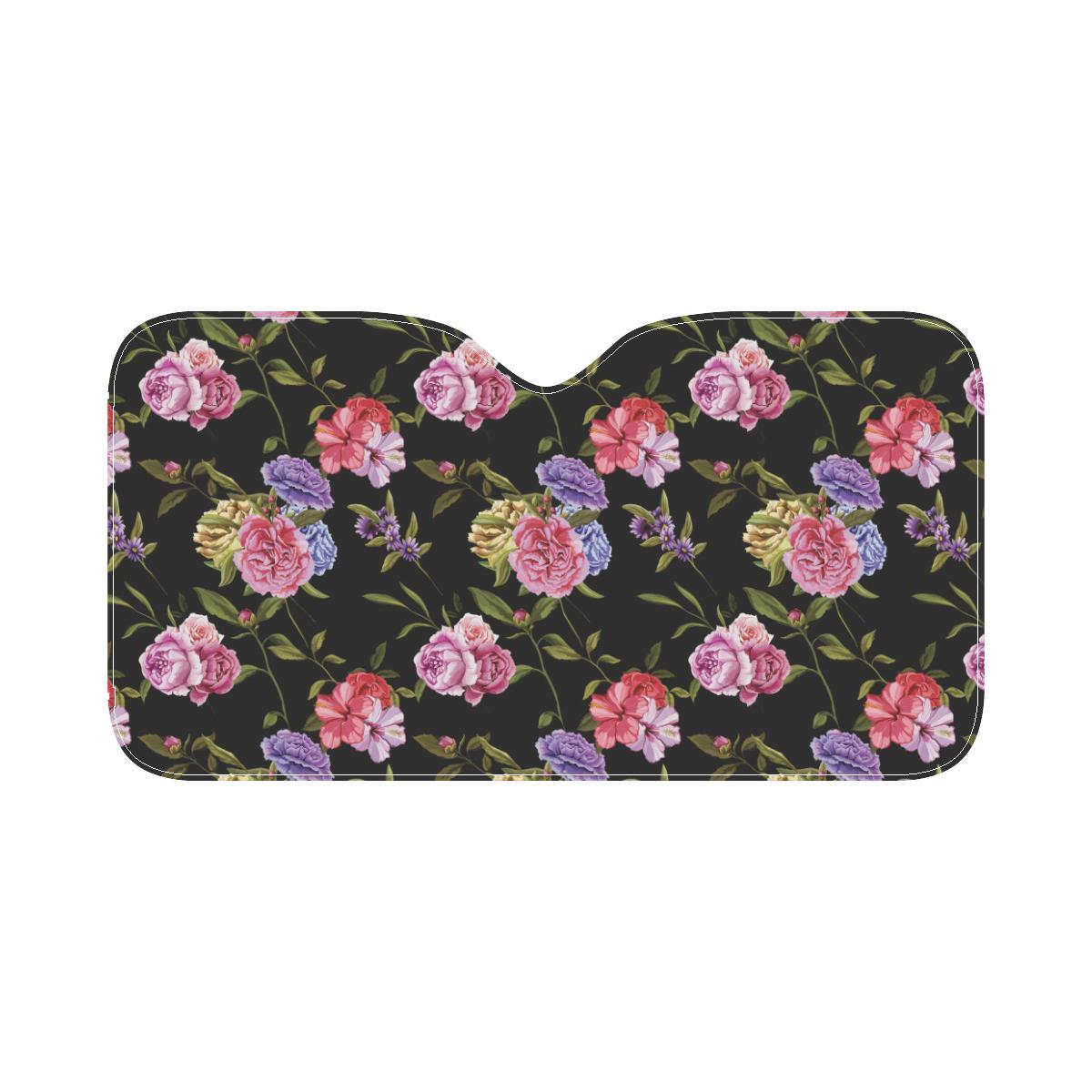 Carnations Pattern Print Design CN05 Car Sun Shade-JorJune