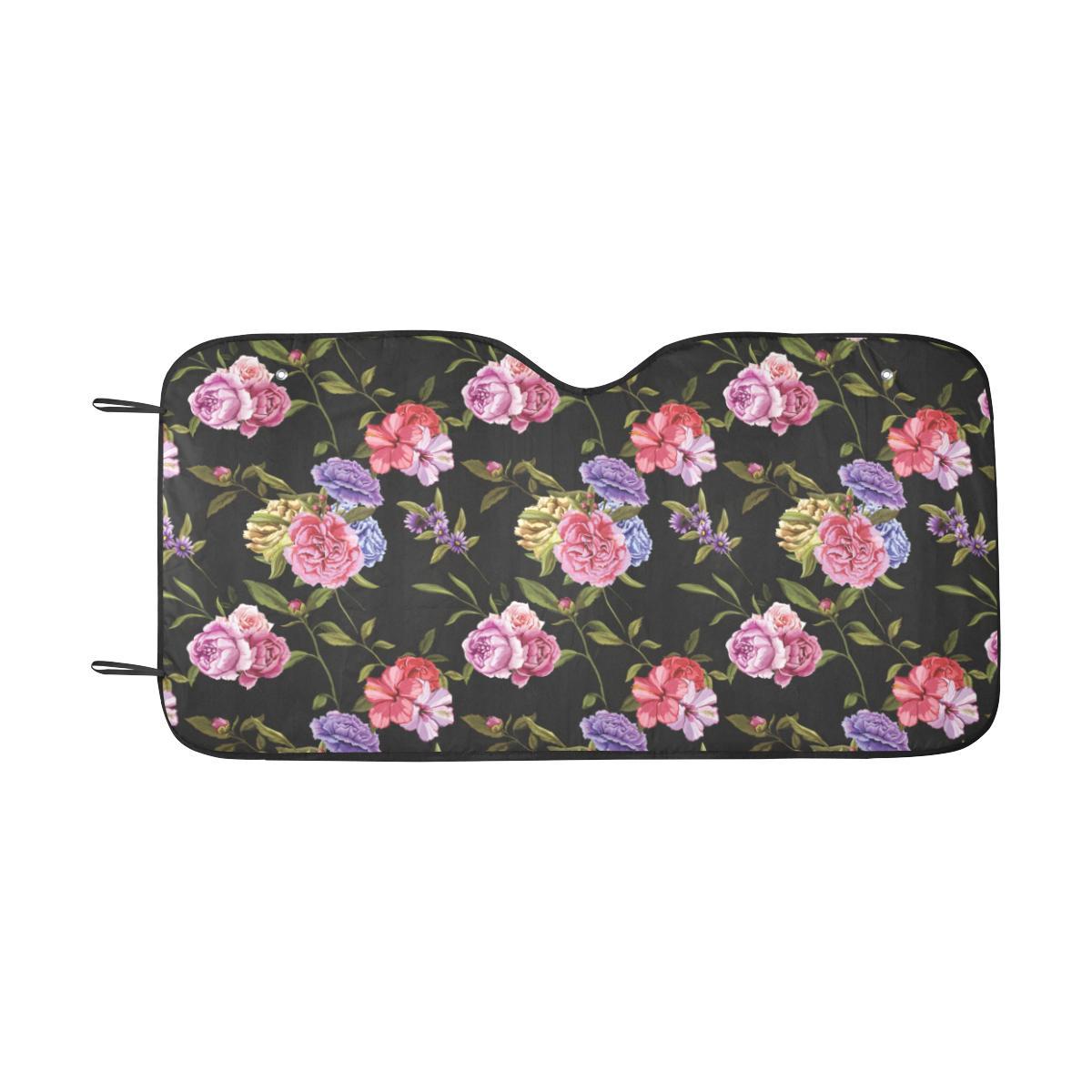 Carnations Pattern Print Design CN05 Car Sun Shade-JorJune