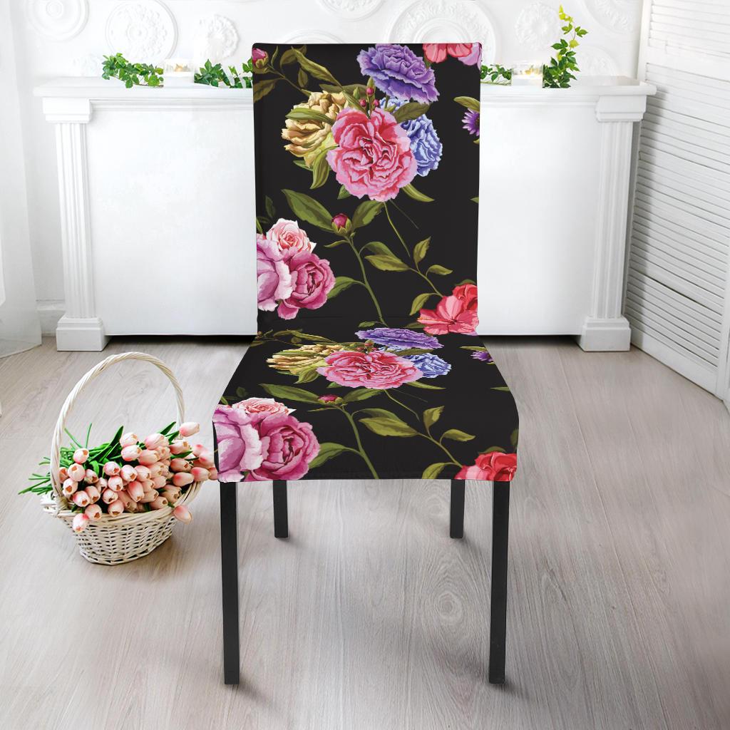 Carnations Pattern Print Design CN05 Dining Chair Slipcover-JORJUNE.COM
