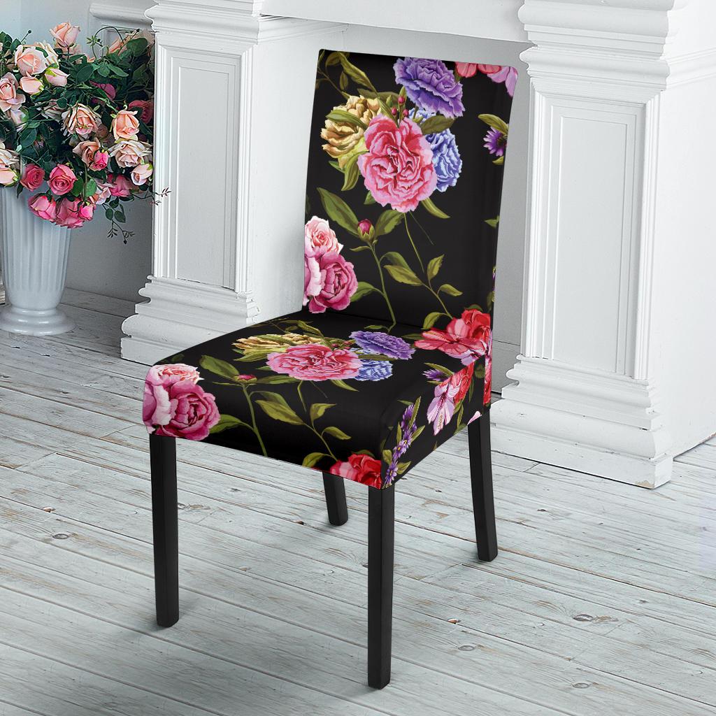 Carnations Pattern Print Design CN05 Dining Chair Slipcover-JORJUNE.COM