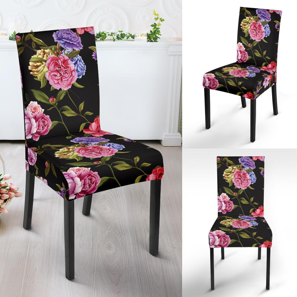 Carnations Pattern Print Design CN05 Dining Chair Slipcover-JORJUNE.COM