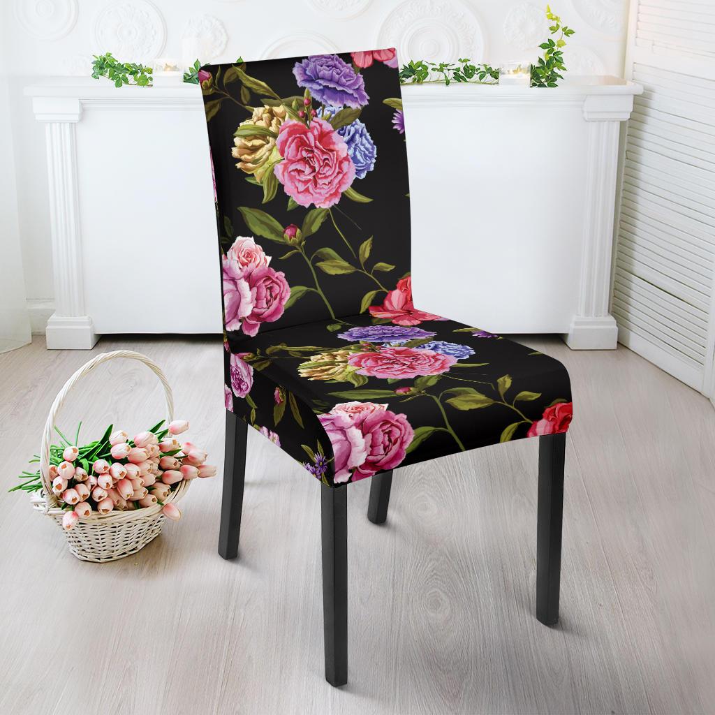 Carnations Pattern Print Design CN05 Dining Chair Slipcover-JORJUNE.COM