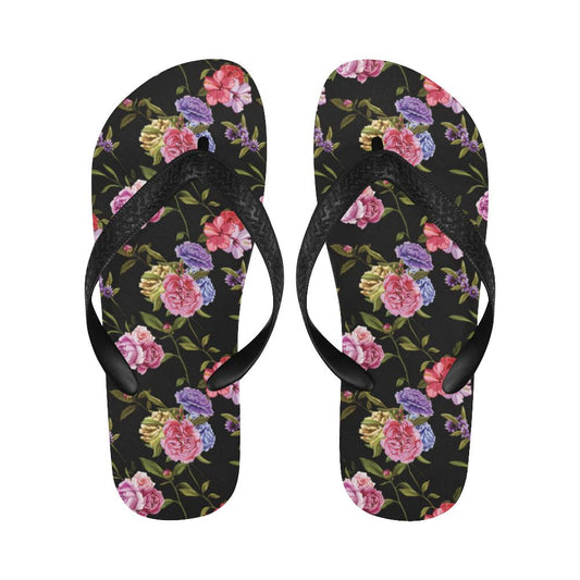 Carnations Pattern Print Design CN05 Flip Flops-JorJune