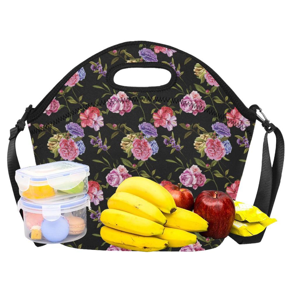 Carnations Pattern Print Design CN05 Neoprene Lunch Bag-JorJune