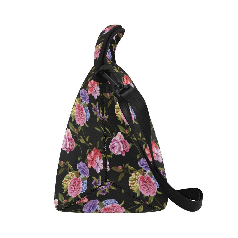 Carnations Pattern Print Design CN05 Neoprene Lunch Bag-JorJune