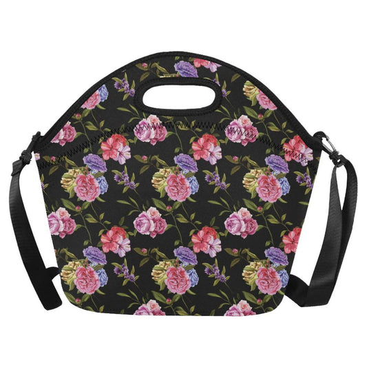 Carnations Pattern Print Design CN05 Neoprene Lunch Bag-JorJune