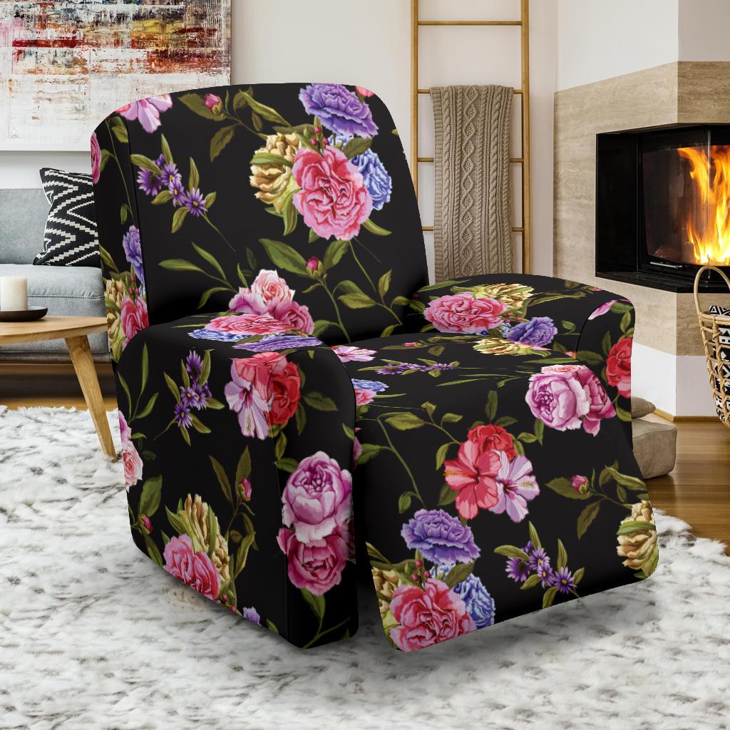 Carnations Pattern Print Design CN05 Recliner Slipcover-JORJUNE.COM