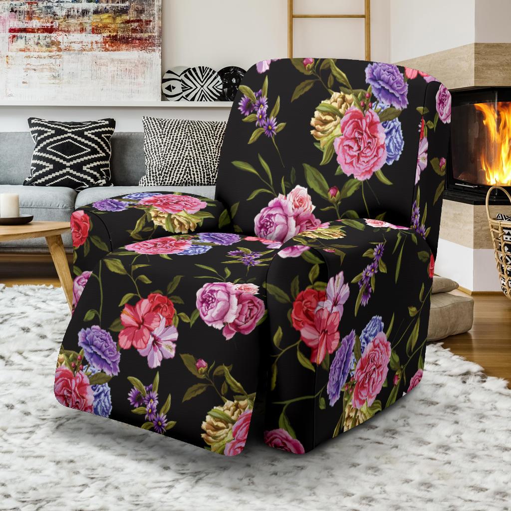 Carnations Pattern Print Design CN05 Recliner Slipcover-JORJUNE.COM