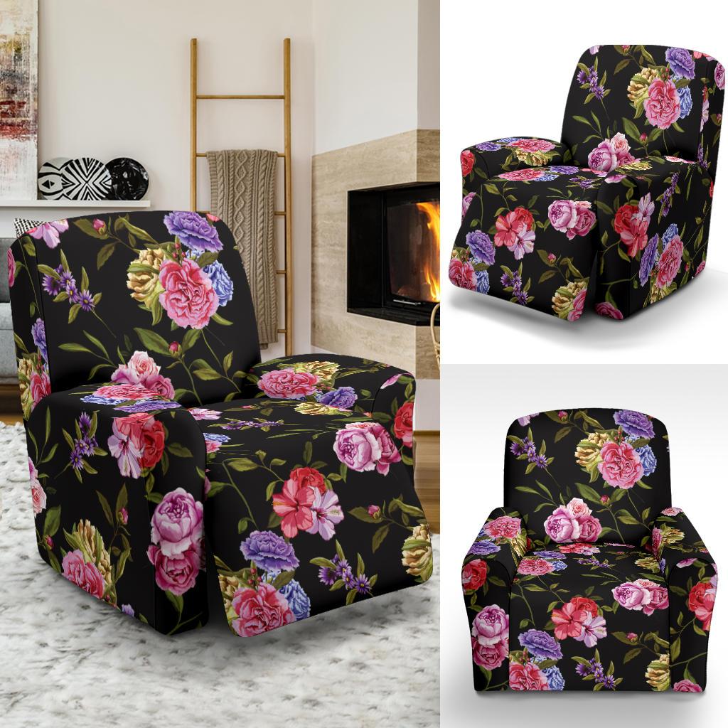 Carnations Pattern Print Design CN05 Recliner Slipcover-JORJUNE.COM