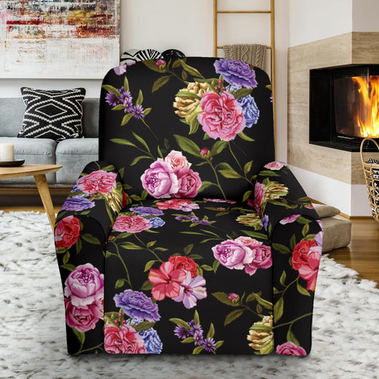 Carnations Pattern Print Design CN05 Recliner Slipcover-JORJUNE.COM