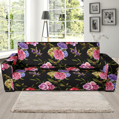 Carnations Pattern Print Design CN05 Sofa Slipcover-JORJUNE.COM