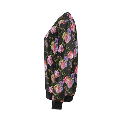 Carnations Pattern Print Design CN05 Women Long Sleeve Sweatshirt-JorJune